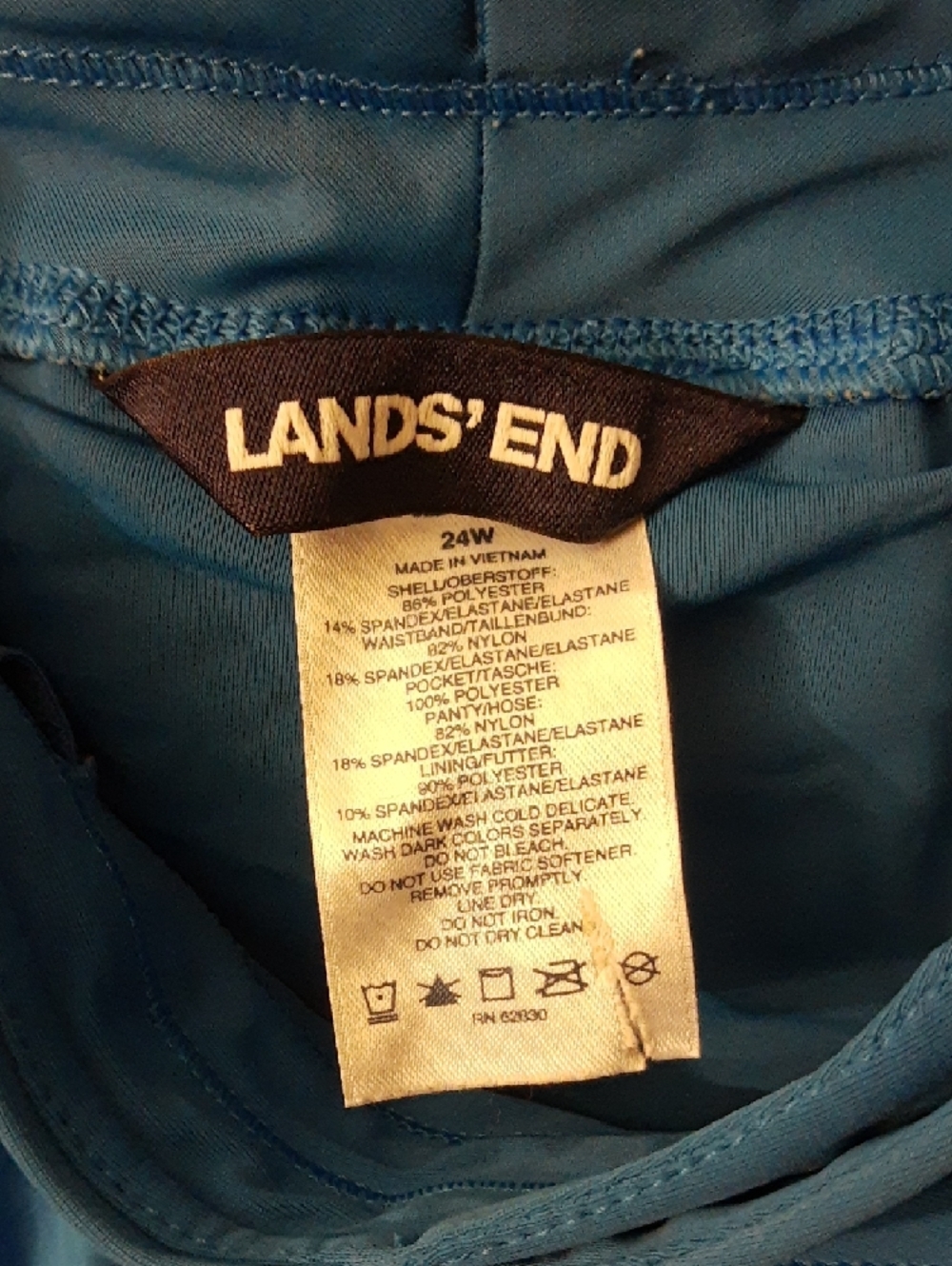 Lands' End Electric Blue Women's Athletic/Swim Shorts - Picture 2 of 5